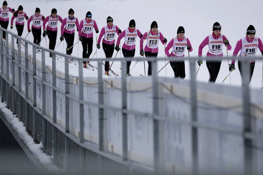 Preparativi per la 5 km di fondo a Lahti, Finlandia, gara valida per i mondiali di sci nordico (Ap)